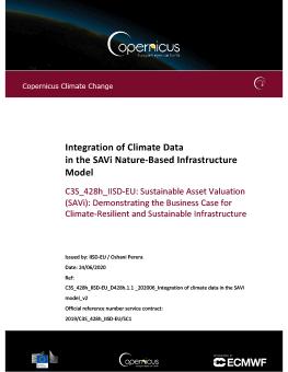 Integration of Climate Data in the SAVi Nature-Based Infrastructure Model  cover