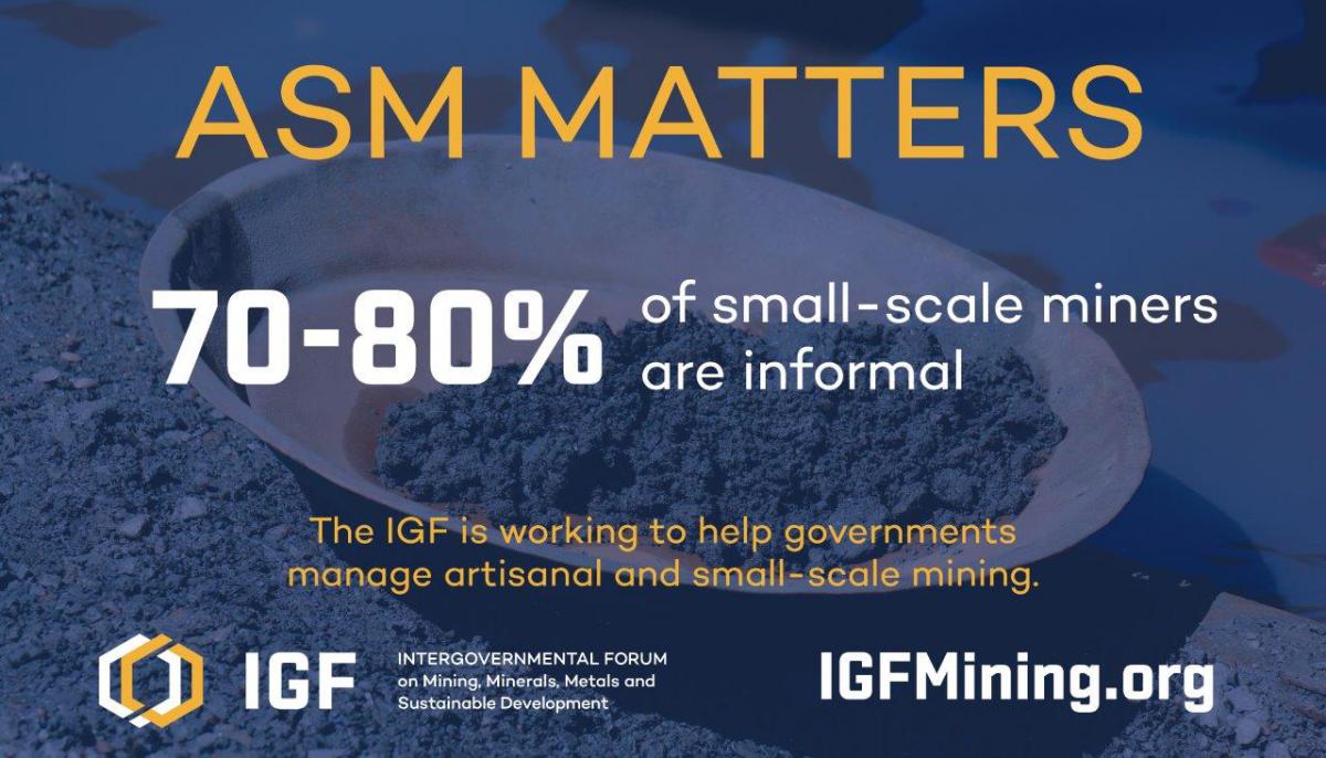Infographic revealing 70-80% of small-scale miners are informal